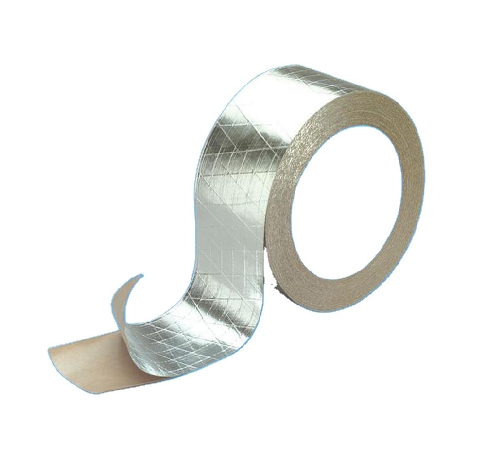 Foil Scrim Kraft Reinforced Aluminum Foil Tape For Sealing Foil Faced Insulation