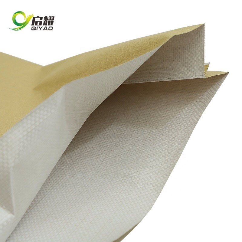 40*60cm Waterproof Kraft Paper Laminated Polypropylene Woven Bag