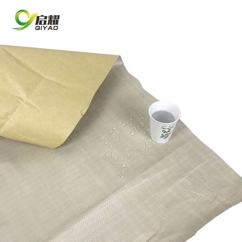 40*60cm Waterproof Kraft Paper Laminated Polypropylene Woven Bag