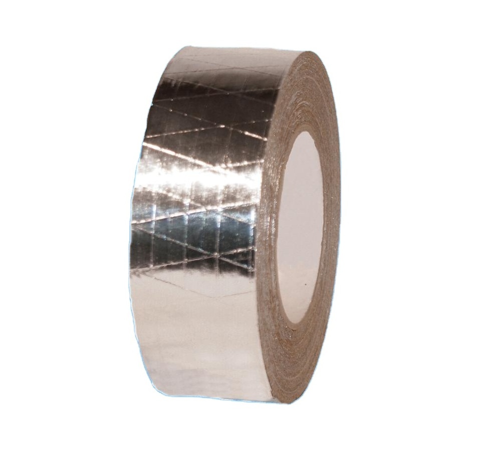 Foil Scrim Kraft Reinforced Aluminum Foil Tape For Sealing Foil Faced Insulation