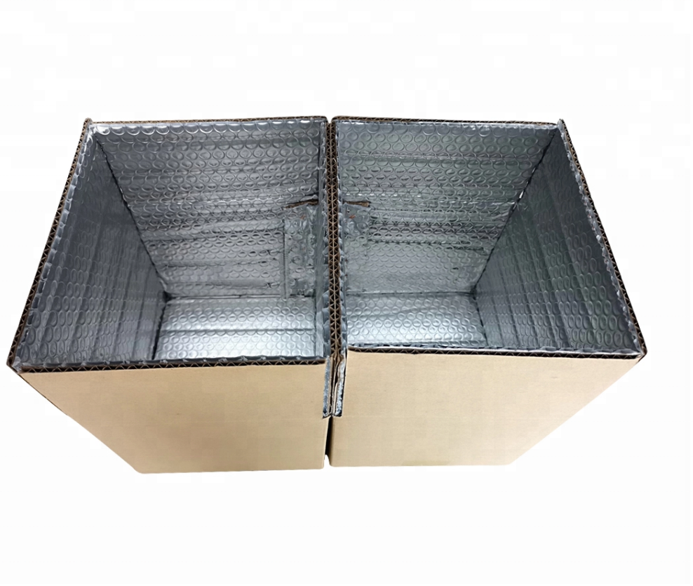 food packaging boxes foil lined thermal Shipping box aluminum foil insulated carton box