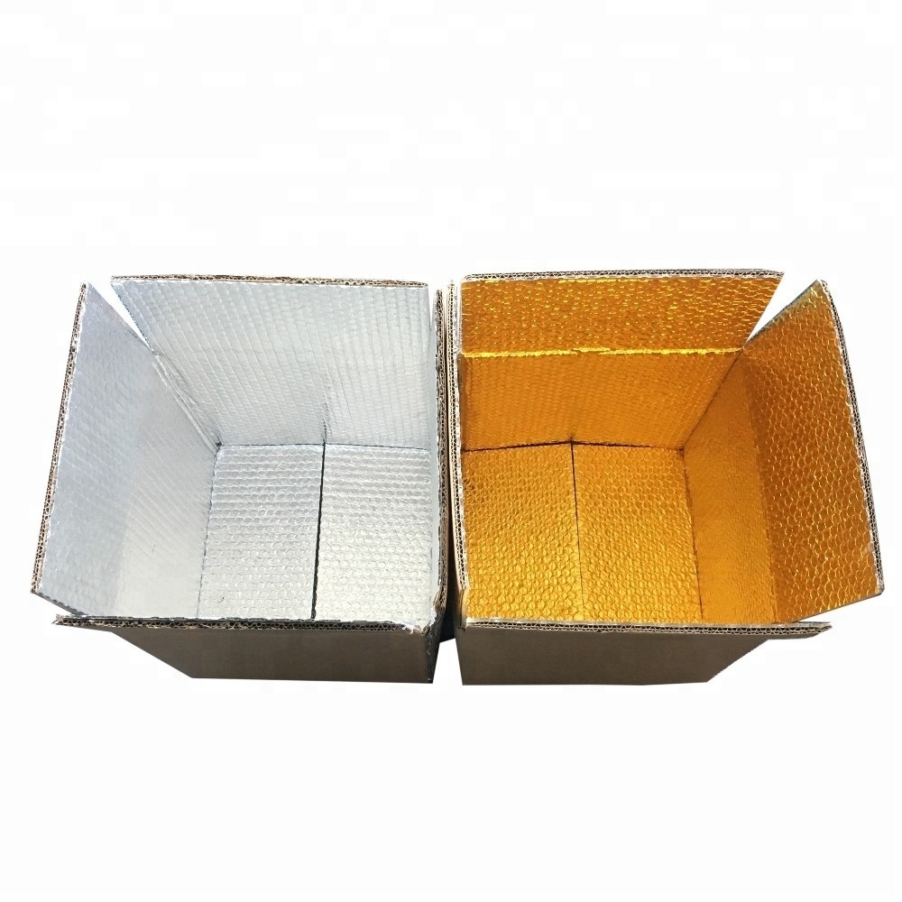 food packaging boxes foil lined thermal Shipping box aluminum foil insulated carton box