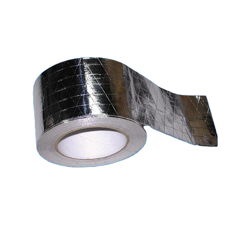 Foil Scrim Kraft Reinforced Aluminum Foil Tape For Sealing Foil Faced Insulation