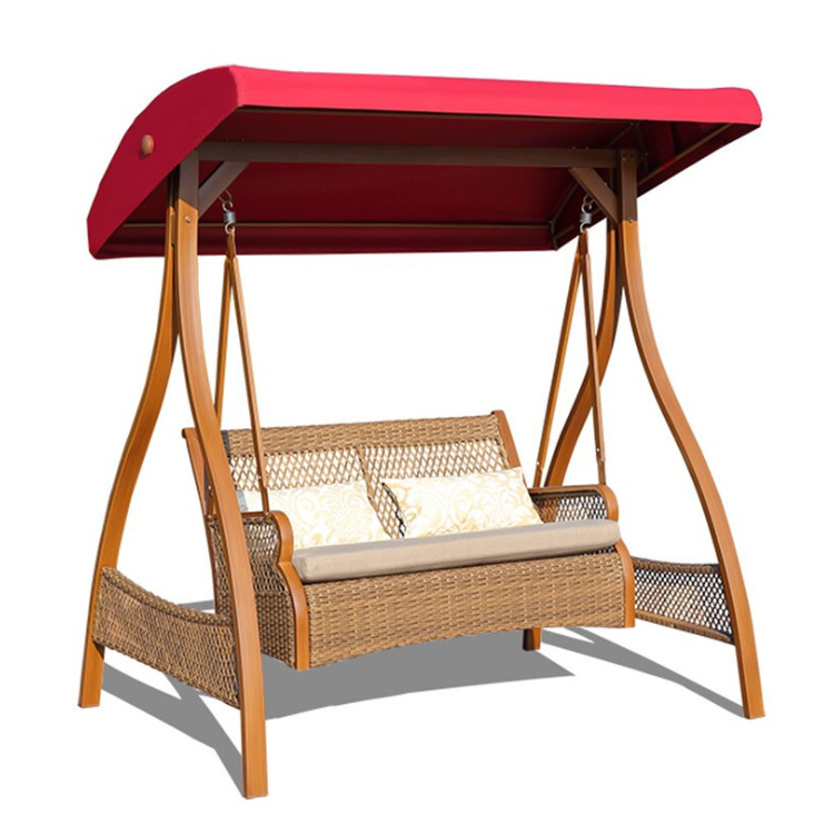 High Quality Swing Set Outdoor Garden Furniture Beach Frame Terrace Swing 2 Seat Swing Chair