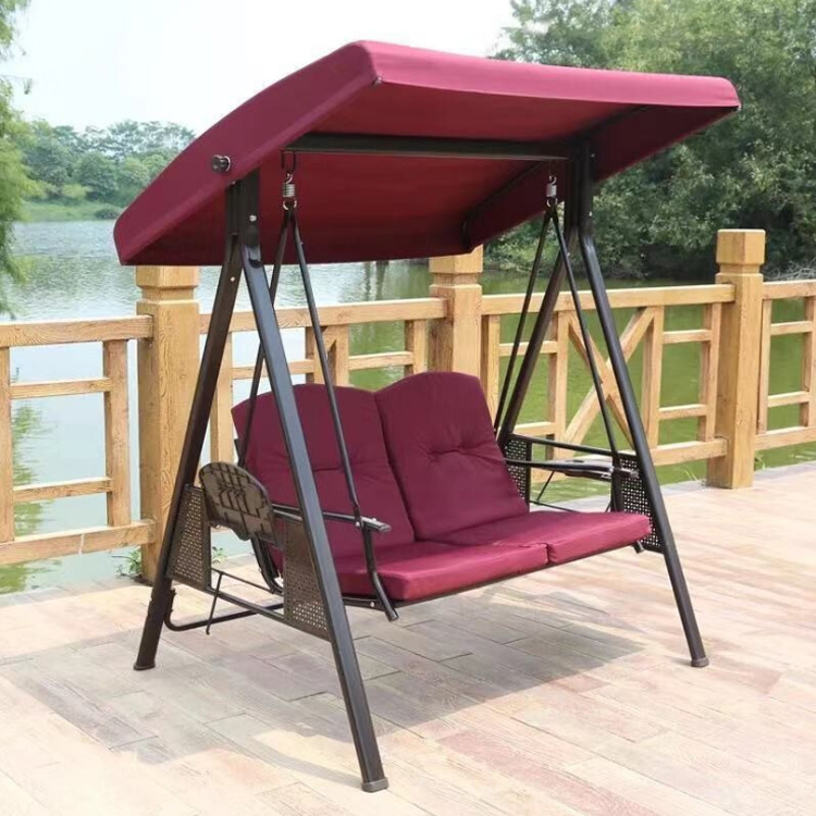 High Quality Swing Set Outdoor Garden Furniture Beach Frame Terrace Swing 2 Seat Swing Chair