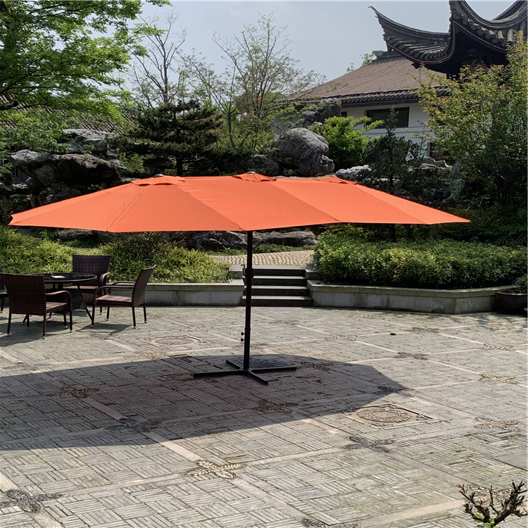 Outside Colorful Double Sided Market  Patio Terrace Umbrella