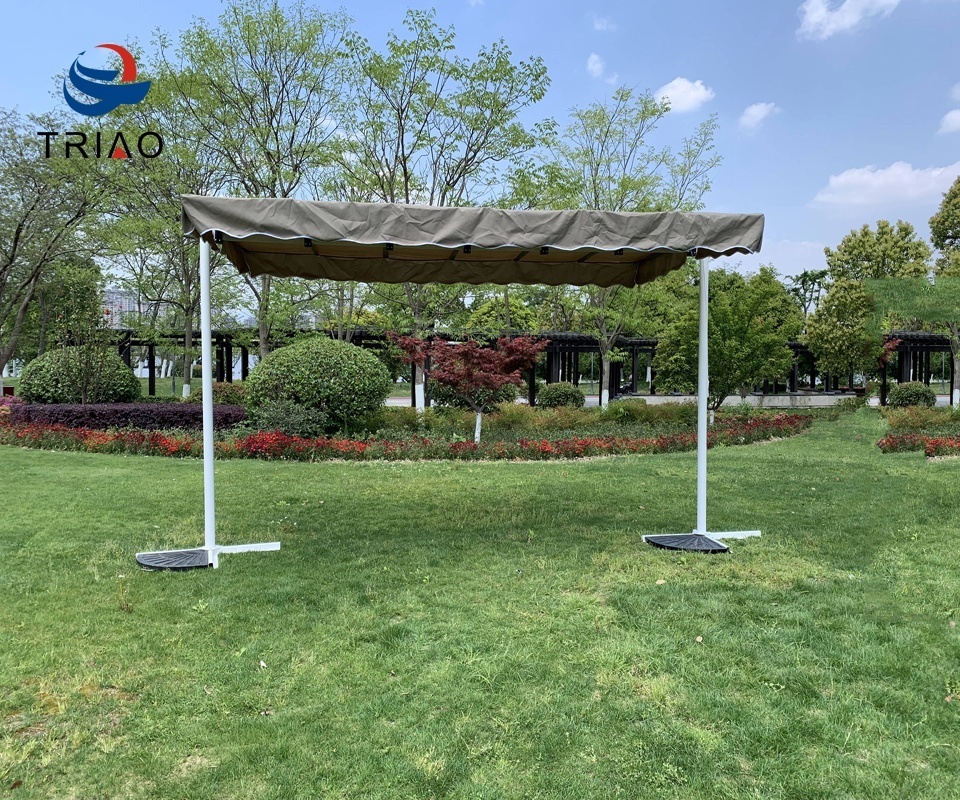 Rectangular market stripe patio large umbrella sun umbrella patio sunshade shelter Outside awning Garden Umbrella