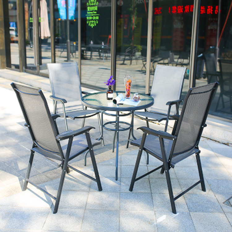 Outdoor Garden Furniture Sets Dining Chair Round Table 4seater Table Garden Furniture Patio Outdoor Furniture 5 Pcs Garden Set