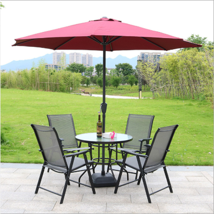 Outdoor Special Furniture Aluminum Alloy Garden Terrace Table And Chair Rectangular Table Several Seat Dining Table And Chair Le