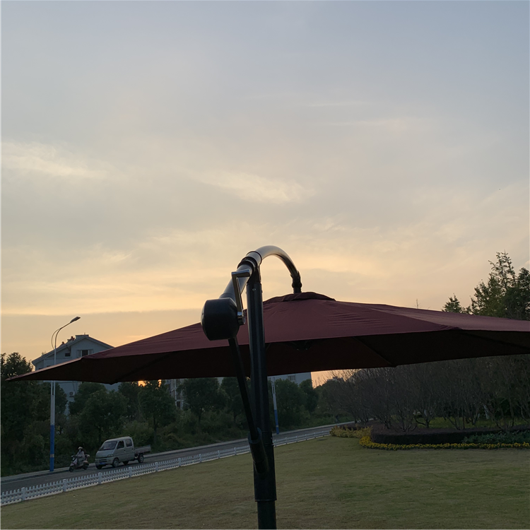 3m Outdoor Garden Restaurant parasol Banana Cantilever Big banana Parasol Umbrella With 8 Ribs Patio Parasol Outdoor Umbrella