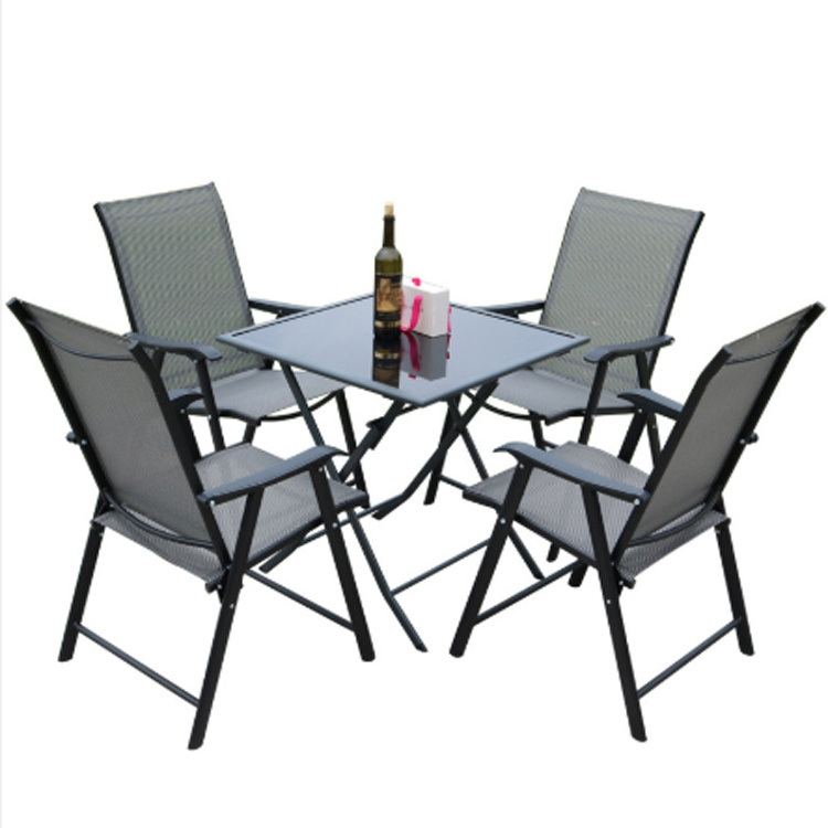 Outdoor Special Furniture Aluminum Alloy Garden Terrace Table And Chair Rectangular Table Several Seat Dining Table And Chair Le