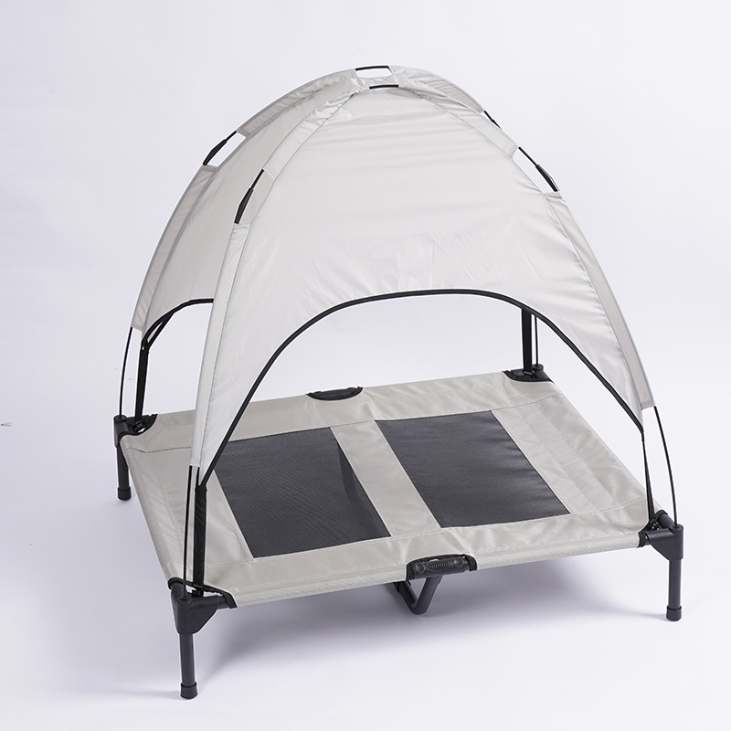 New Design Removable Pet Cooling Cot Removable Breathable Elevated Outdoor Dog Bed With Canopy