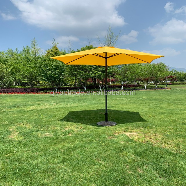 Yellow Wholesale Custom Logo  Advertising Parasol Patio Umbrella For Garden Table