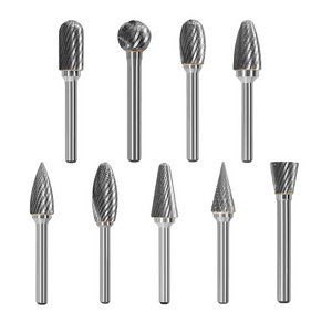 Qiye 6MM-16MM Tungsten Steel Multiple Type Woodworking Rotary Burr Set File Rasp Drill Bit for Grind Polished