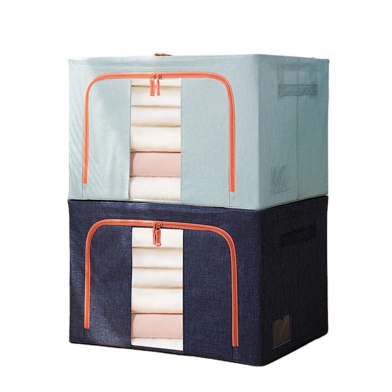 Oxford cloth Foldable storage boxes folding wardrobe linen storage box cube storage box