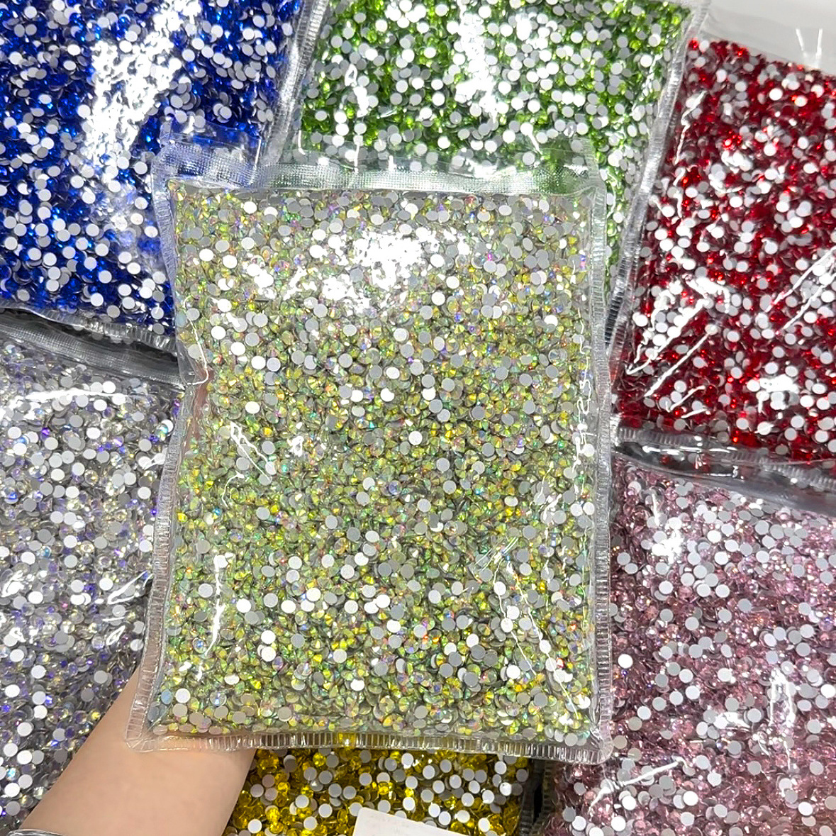 Wholesale 14400pcs Bulk Package Shining Rhinestones Glass AB Crystals Glue On Rhinestones For Jewelry