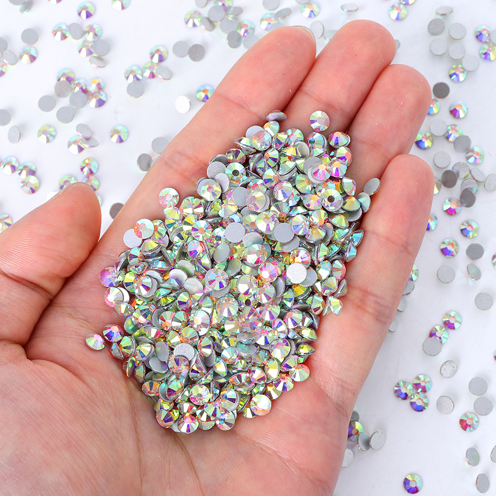 Wholesale 14400pcs Bulk Package Shining Rhinestones Glass AB Crystals Glue On Rhinestones For Jewelry