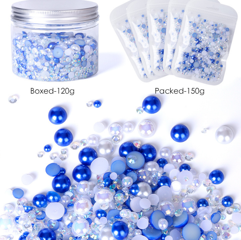 Wholesale Cheap ABS Plastic Pearl Beads Mixed Size 3mm-10mm Resin Half Round Straight Loose Jewelry Flatback Pearls