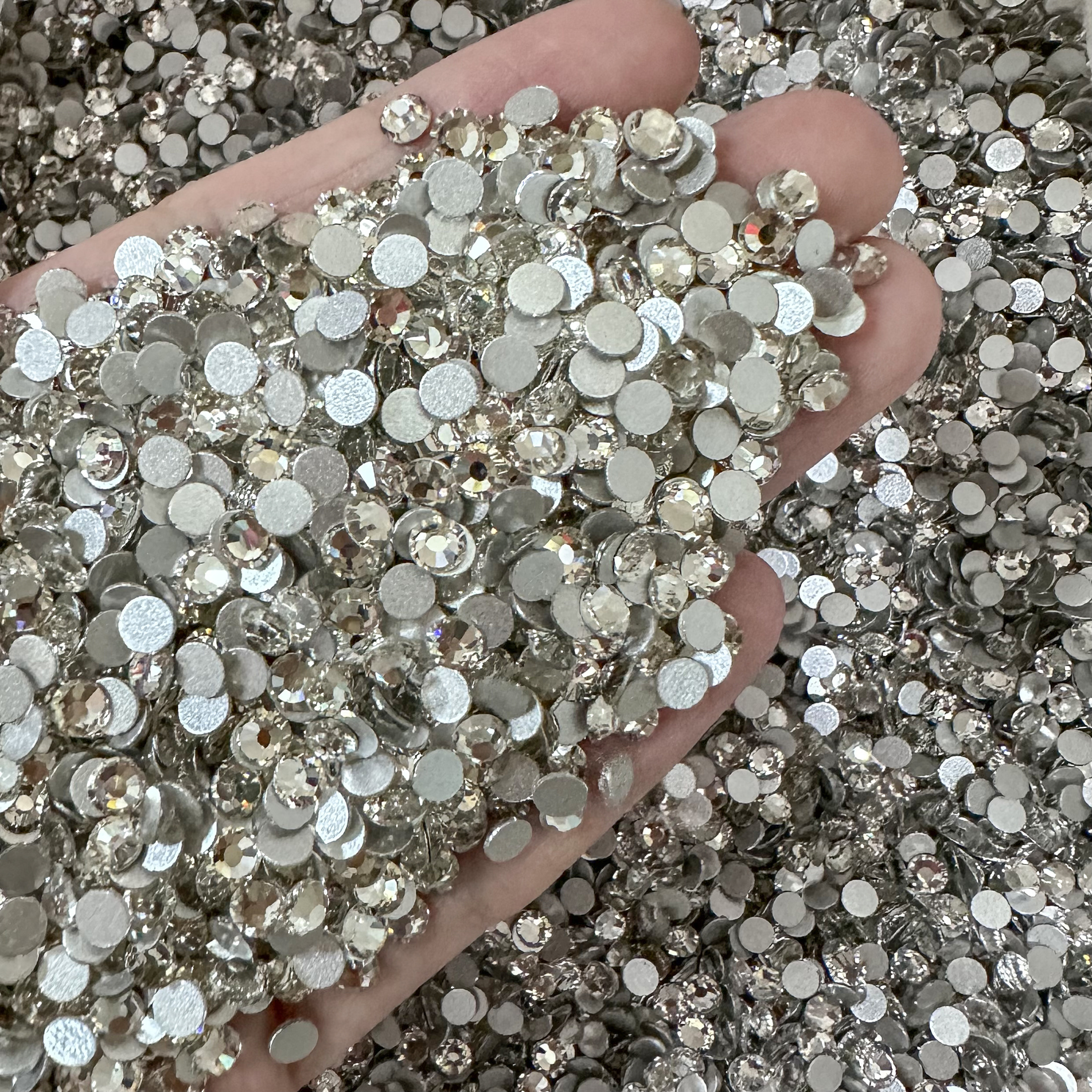 SS3-SS50 Bulk Rhinestones Wholesale Glass Rhinestones Flat Back Non Hotfix Glitter Diamond Stone For Garment Nail ArtT