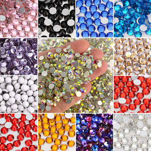 SS3-SS50 Bulk Rhinestones Wholesale Glass Rhinestones Flat Back Non Hotfix Glitter Diamond Stone For Garment Nail ArtT