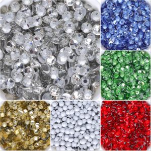 QIYI Wholesale 14400pcs Bulk Package Non Hotfix Rhinestones Glitter Bling Glue On Rhinestones For Accessories