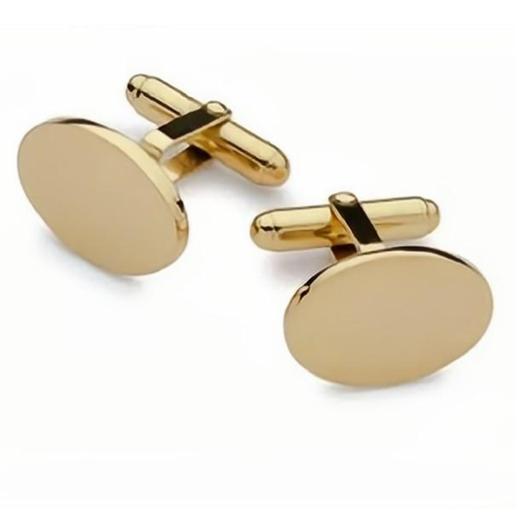 Design Wholesale Price Custom Blank 18mm Inlay Sleeve Button Backs Plain Gold Cuff Link Cufflinks For Mens