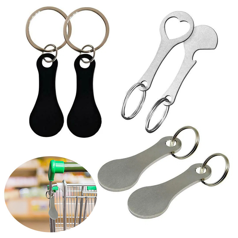 China Manufacturer Personalized Trolley Token Coin Keychain Metal Coin Holder Keychain