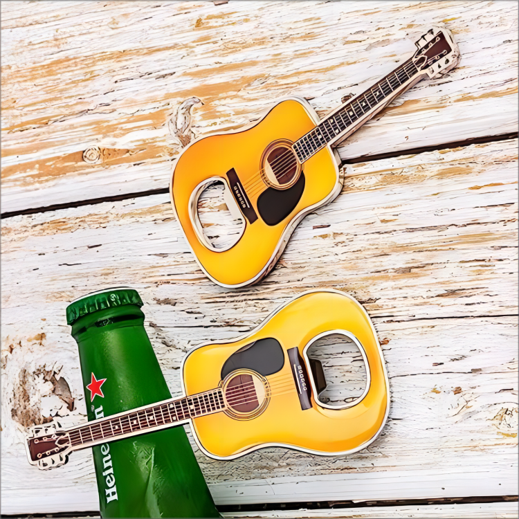 Fast Delivery Guitar Shaped Bottle Opener CustomTitanium Easy Grip Beer Beverage Bottle Jar Can Opener