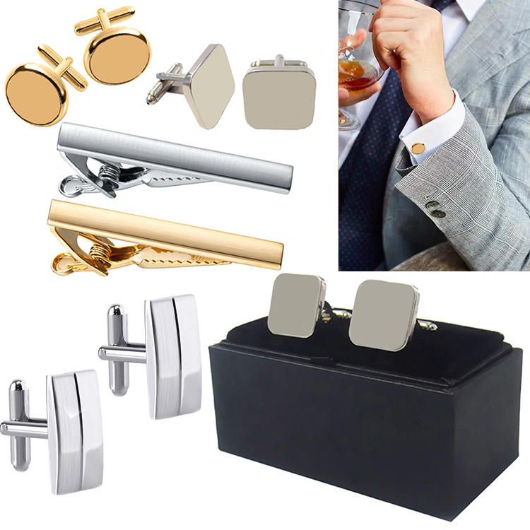 16 Years Professional Custom Cufflink Box Set Supplier DIY Round Bezel Stainless Luxurious Masonic Cufflinks And Studs Mens