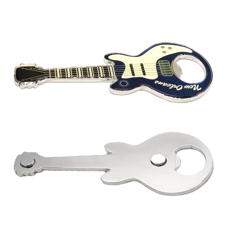 Fast Delivery Guitar Shaped Bottle Opener CustomTitanium Easy Grip Beer Beverage Bottle Jar Can Opener