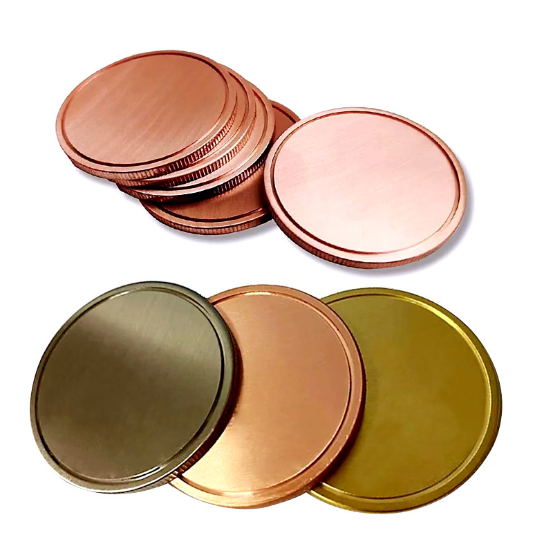 Free Mold Fee Custom Metal Brass Copper Challenge Blank Coins 40mm Solid Blank Brass Coin For Fiber Laser Engraving