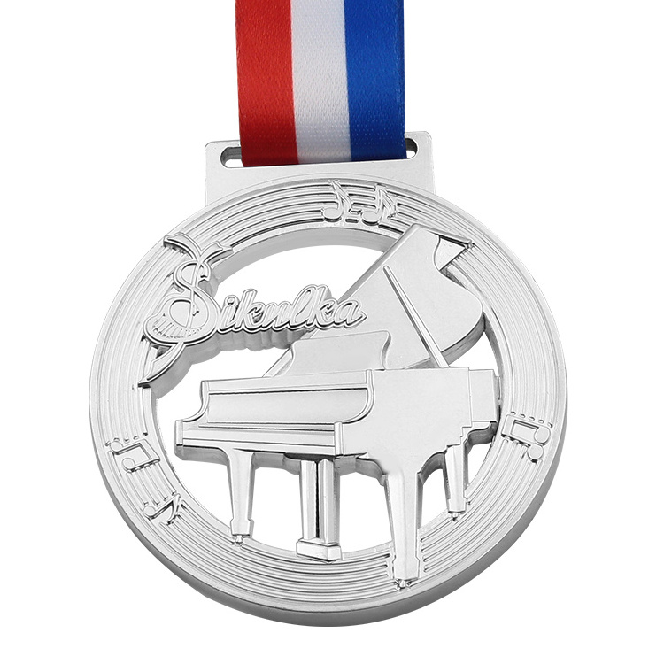 Machine To Make Your Own Logo Design Metal Bulk Sports Music Medal With Rayon Ribbon For Medal