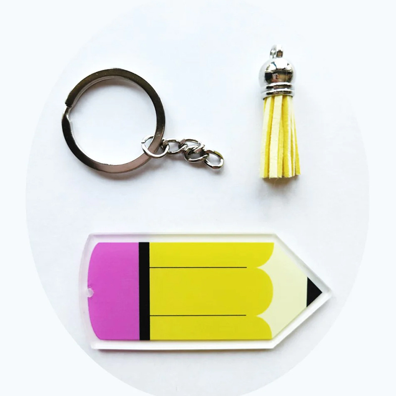 Personalise Customized Blank Teacher Graduation Gift Sublimation Acrylic Pencil Keychain