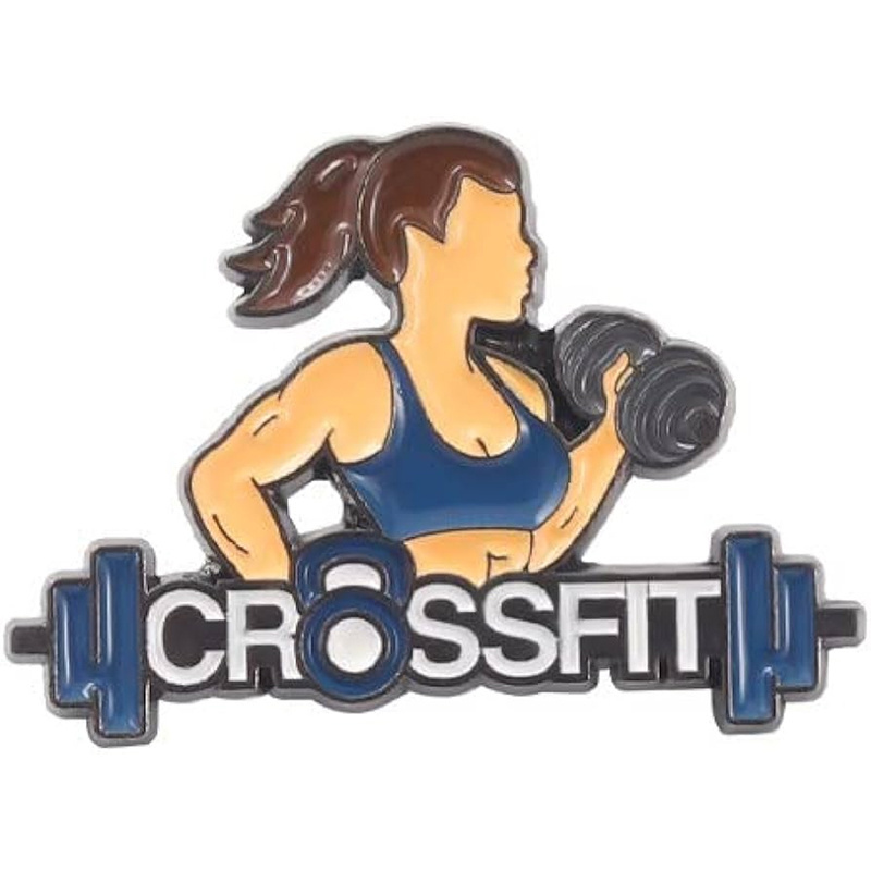 Custom Cool Gym Exercise Weightlifting Sport Badge For Fitness Club Gift Enamel Fitness Pins