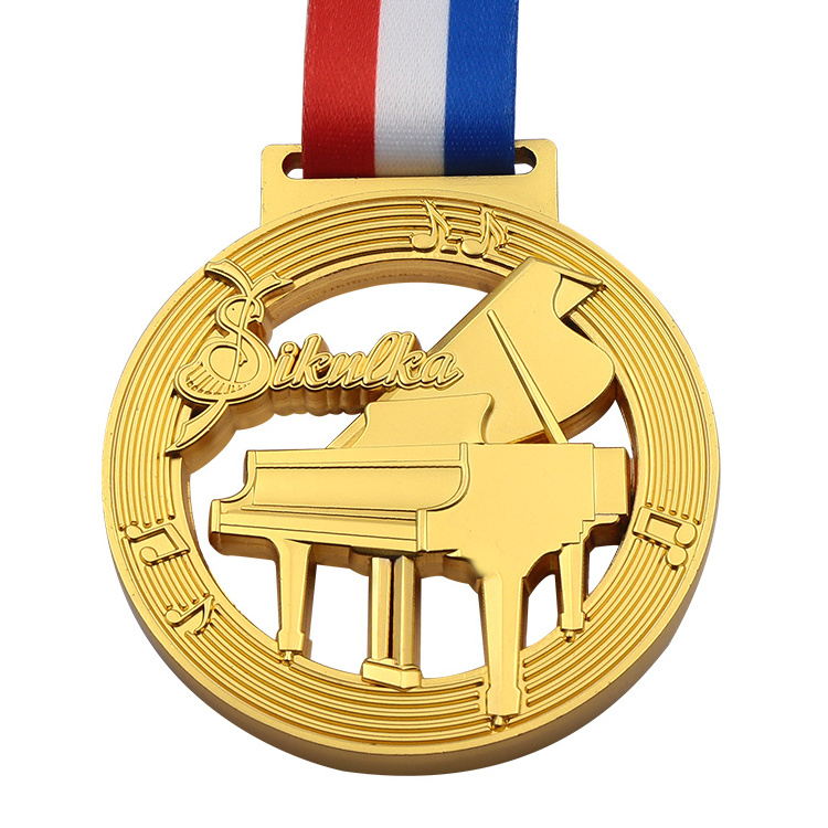 Machine To Make Your Own Logo Design Metal Bulk Sports Music Medal With Rayon Ribbon For Medal