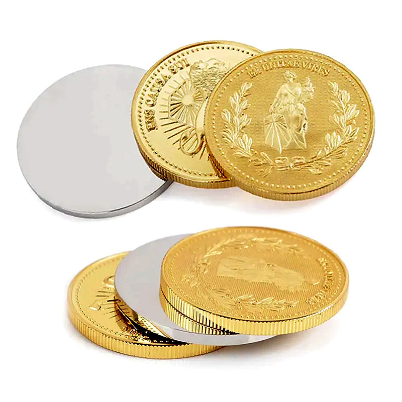 Free Mold Fee Custom Metal Brass Copper Challenge Blank Coins 40mm Solid Blank Brass Coin For Fiber Laser Engraving