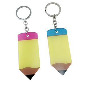 Personalise Customized Blank Teacher Graduation Gift Sublimation Acrylic Pencil Keychain