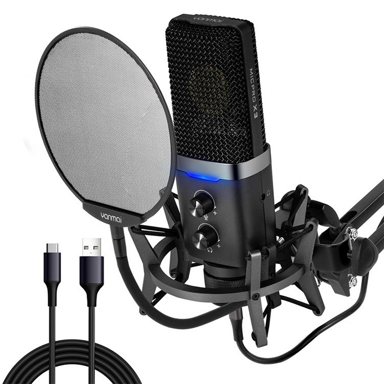 Yanmai USB X3 Podcast Equipment Singing Microphone Studio Mic For Broadcast Recording Streaming Gaming