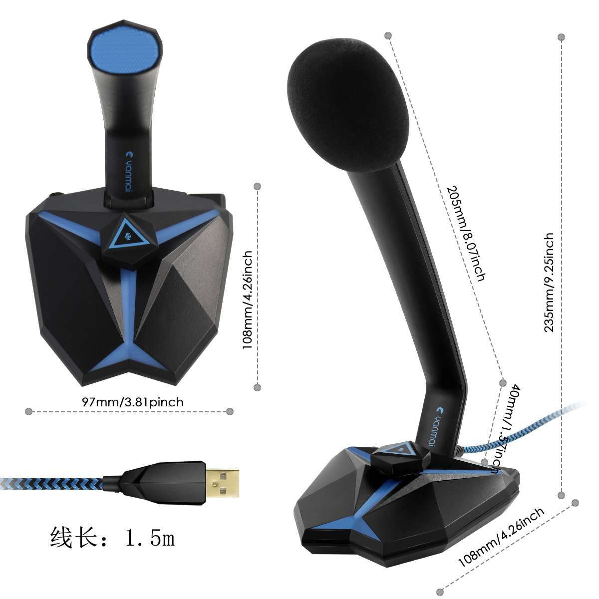 G33 Usb Mic Microphone Gaming with LED