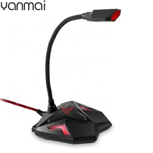 YANMAI Hot Sale G55 Led Indicator Game Usb Condenser Recording Table Gooseneck Mic Professional Streaming Microphone