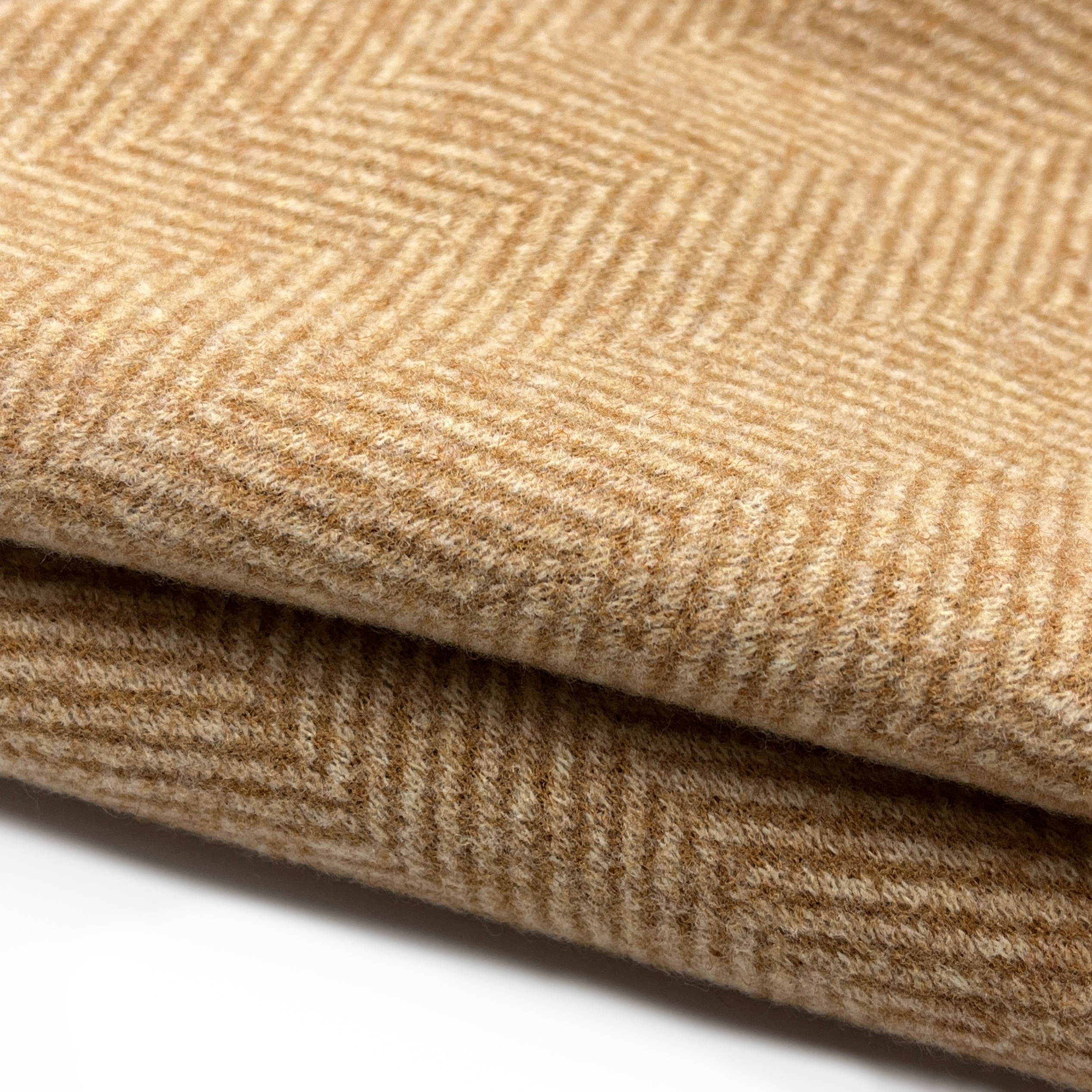 Custom fashion  100% polyester wove herringbone brushed wool fabric for coat