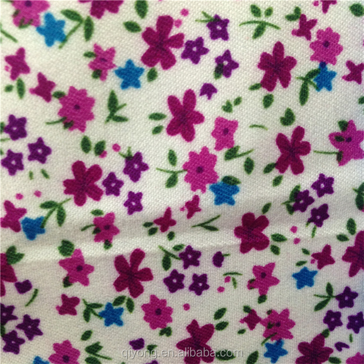 Hot Brushed Small Flower Border Microfiber Fabric 100%Polyester Paper Print for Oversleeve Hat Dress