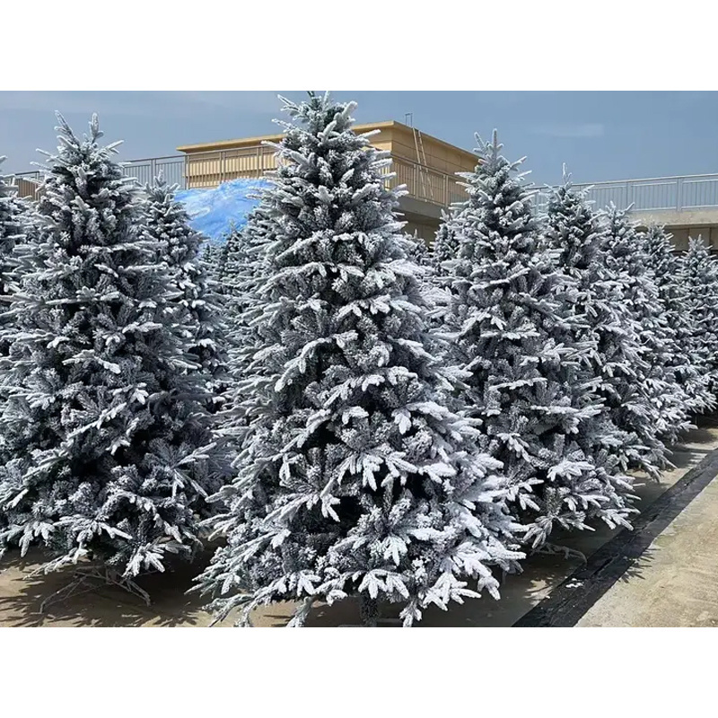 Support Mixed Batch 210cm Pe Pvc Artificial White Christmas Tree Arbol De Navidad With Snow