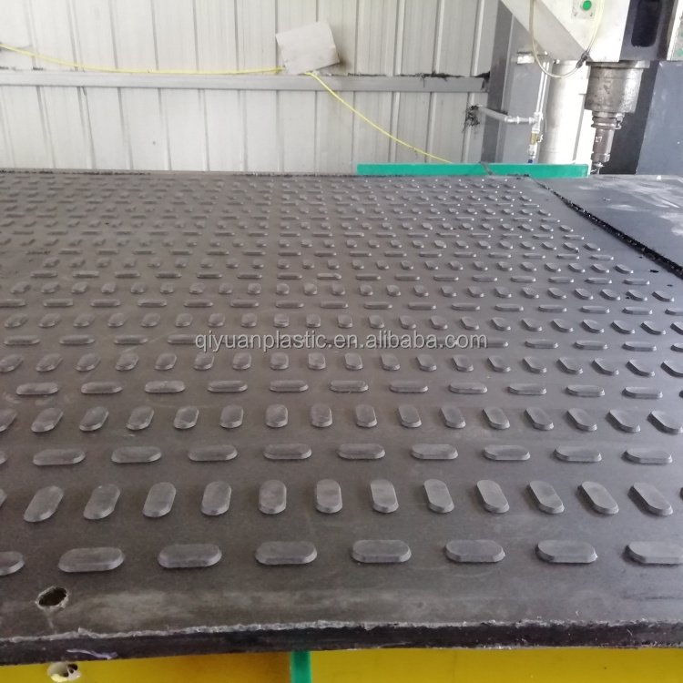 Durable  Portable heavy-duty temporary road mats recyclable HDPE ground protection mats Anti-Slip Truckway Plastic Cover Mat