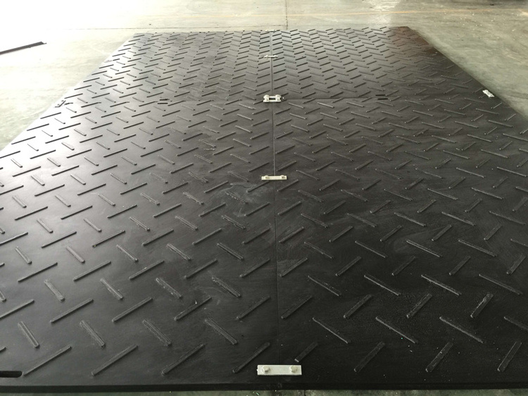 Durable  Portable heavy-duty temporary road mats recyclable HDPE ground protection mats Anti-Slip Truckway Plastic Cover Mat