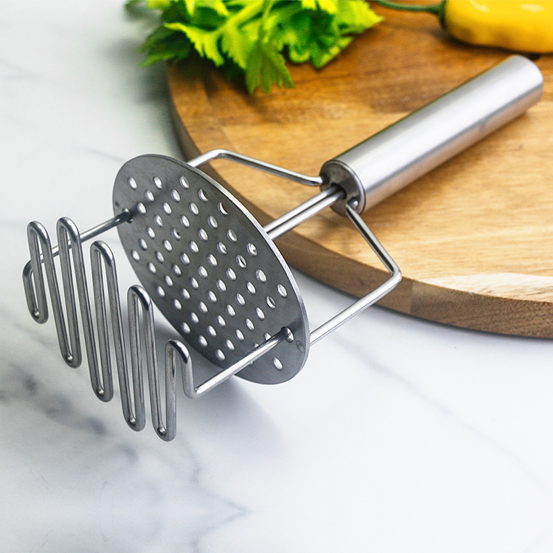 QY-Double layer stainless steel potato masher fruit masher