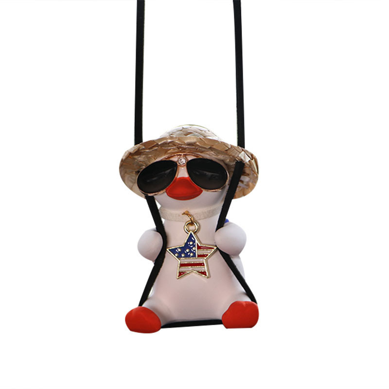 Car swing duck cute cartoon a variety of funny deodorizing car rearview mirror pendant swing duck car pendant