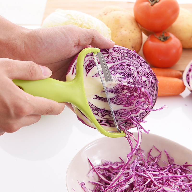 QY Kitchen Gadgets Tools Vegetable Slicer Salad Vegetable Cutter Onion Chopper Wide Multifunctional Cabbage Grater Potato Peeler