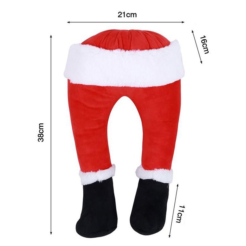 Christmas tree plush door Cute cartoon Santa Claus Elf legs Christmas decoration home hanging ornaments