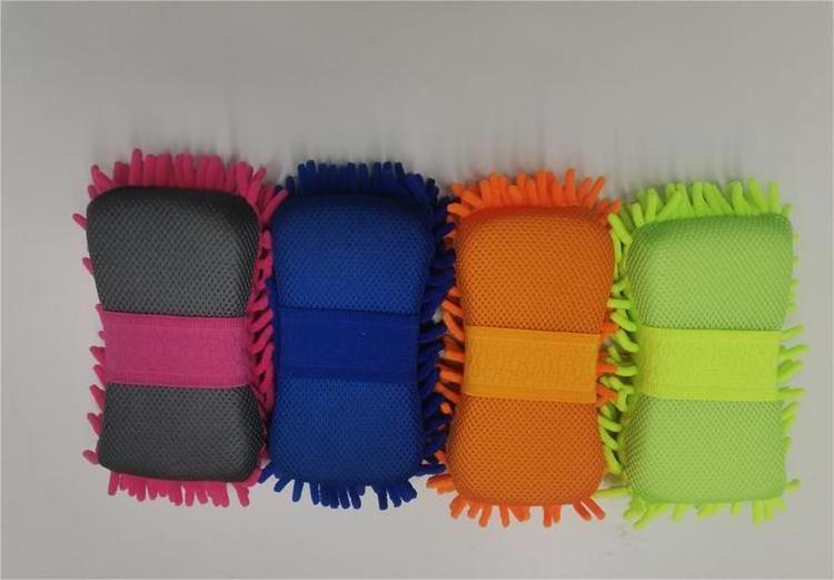 Car wash sponge block gloves for cleaning cars coral velvet car beauty cleaning supplies tools